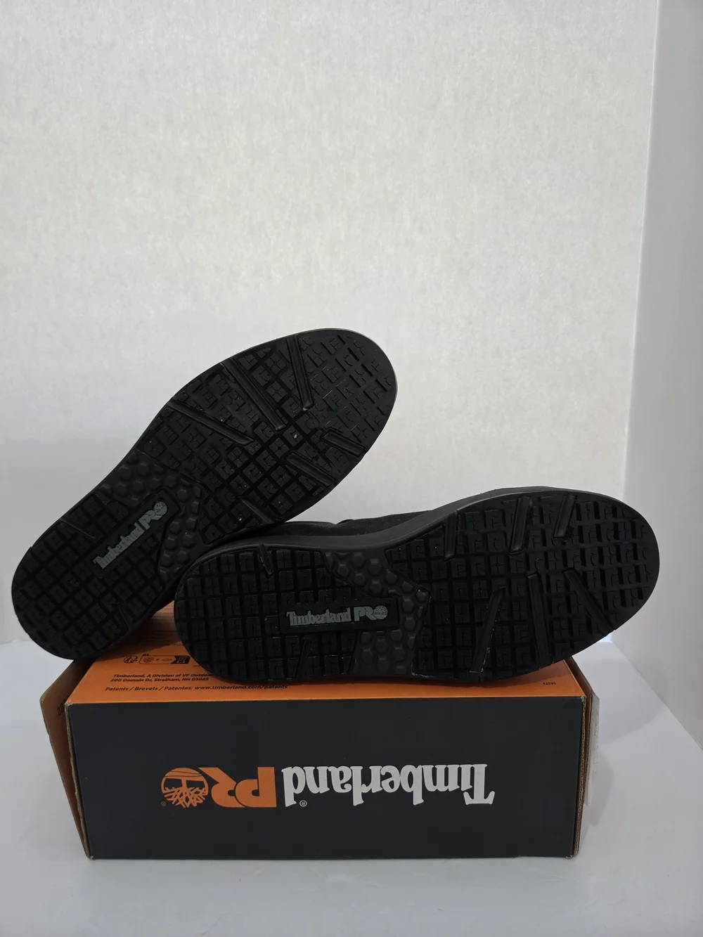 Timberland Pro Burbank SR OXFORD Mens Black Canvas Soft Toe Work Shoes NIB